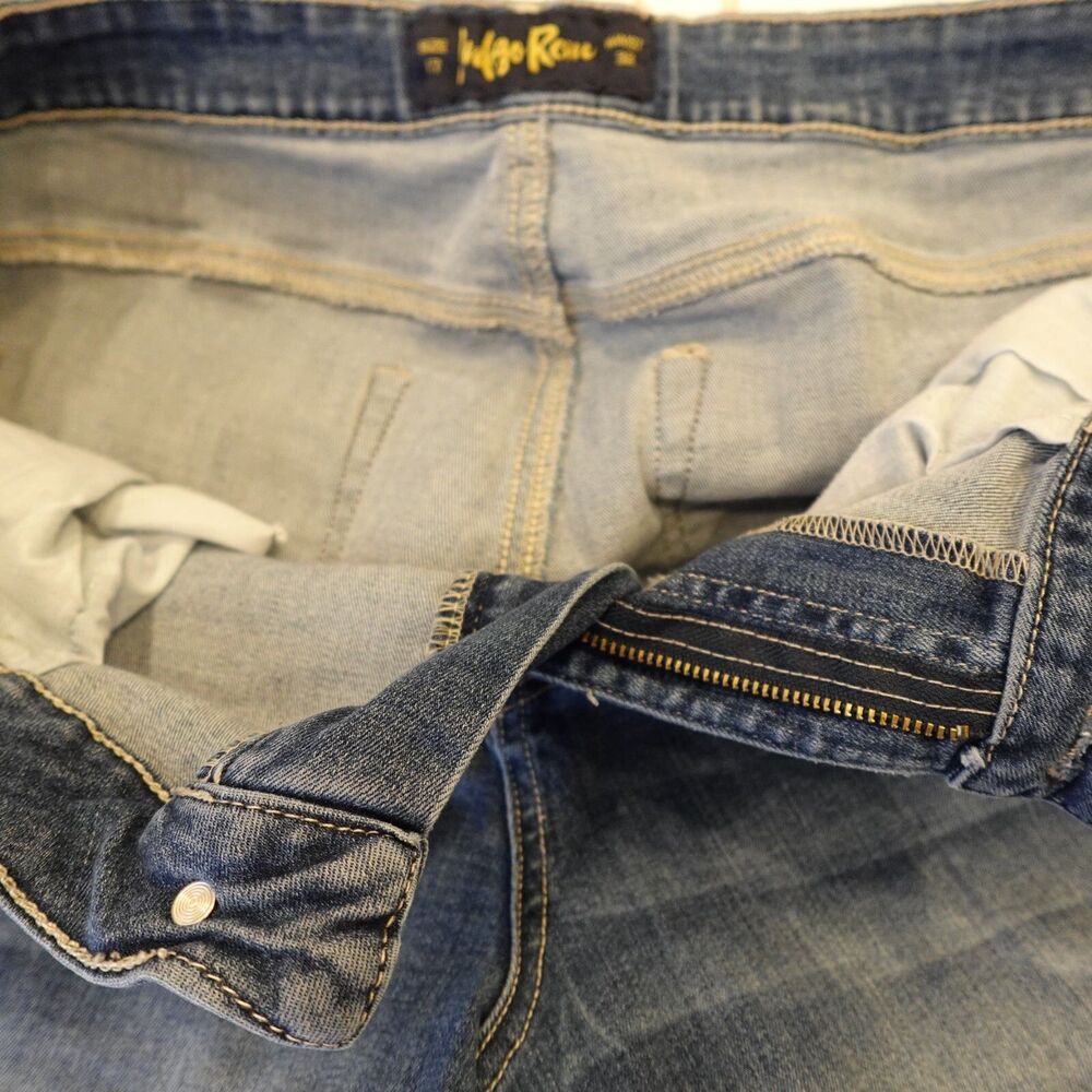 Indego Rein Jean Shorts Juniors Size 17 Distressed Holes Cut Off Peasant Grunge - Picture 10 of 13